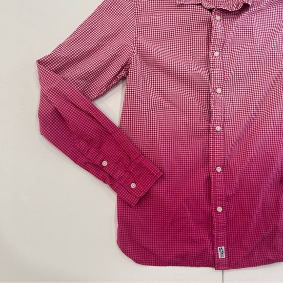 BILLIONAIRE BOYS CLUB Button Shirt Long Sleeve Astronaut Red Checkered Men’s M - Picture 2 of 12